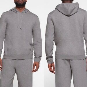 SKIMS‎ Lounge Fleece Hoodie Mens M Dark Heather Grey NWT Minimalist Athleisure